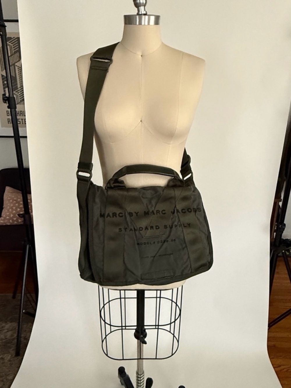 Marc by Marc Jacobs Olive Green Canvas Messenger Bag
